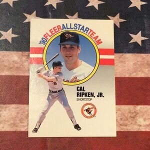 CAL RIPKIN, JR FLEER 1990 All Star Baseball Card, Orioles